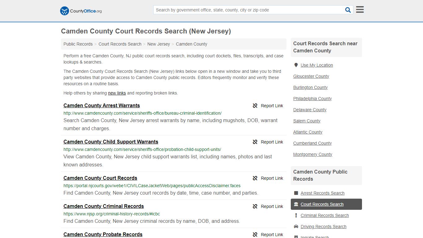 Camden County Court Records Search (New Jersey) - County Office