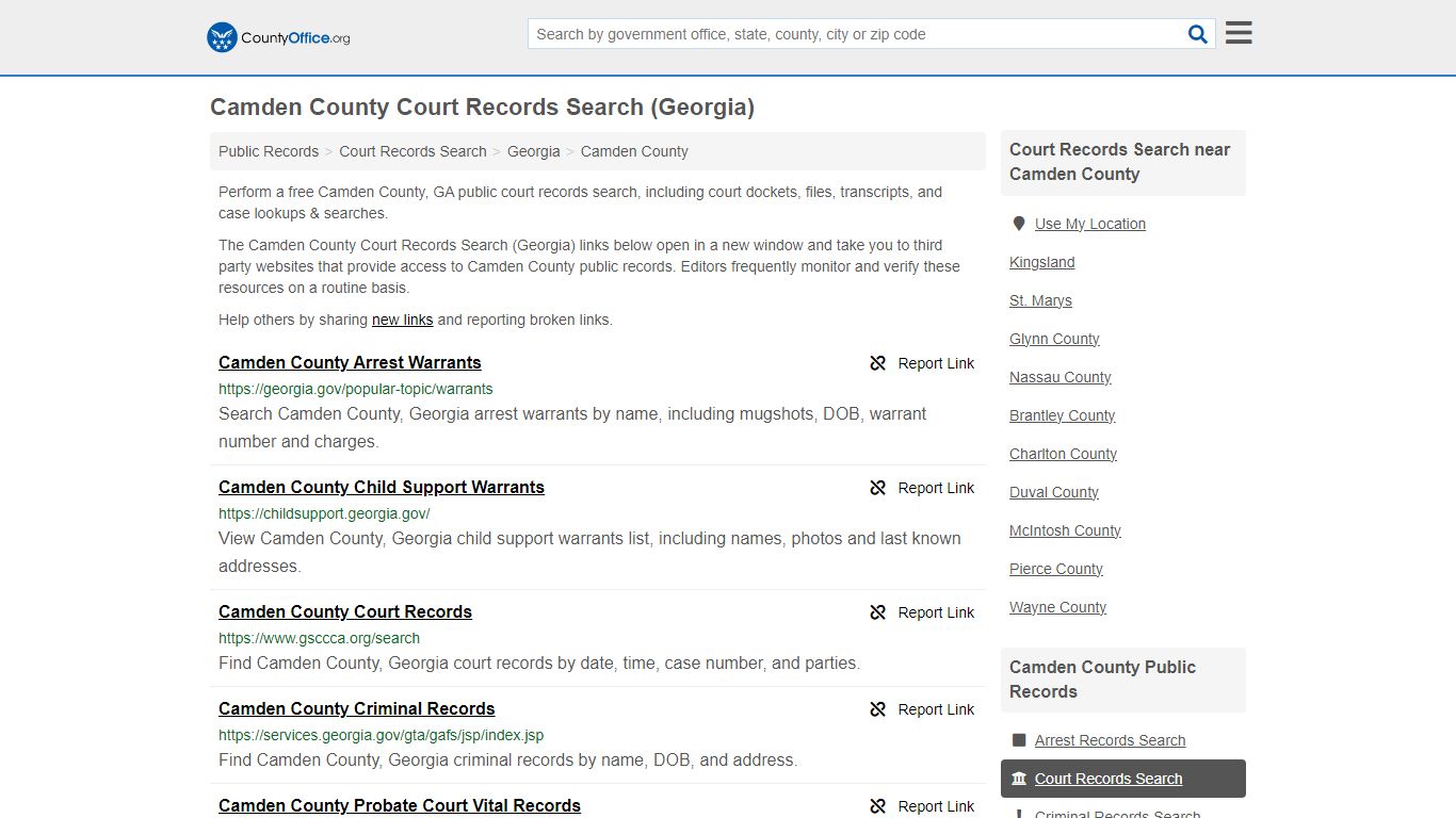 Court Records Search - Camden County, GA (Adoptions, Criminal, Child ...